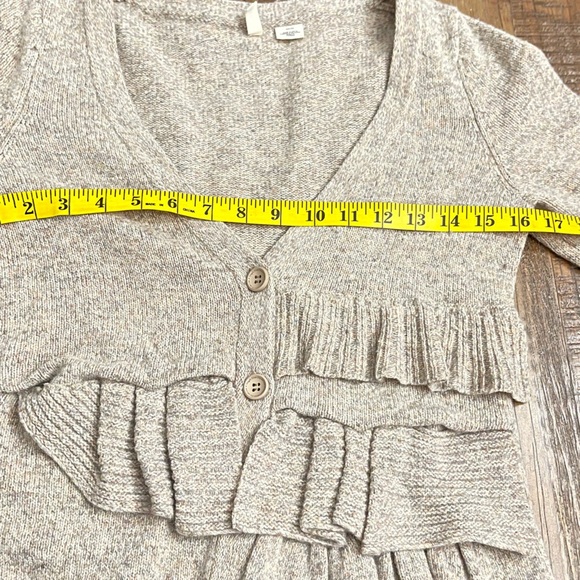 Anthropologie Moth Ruffled Wool Blend Cardigan XS - Picture 5 of 7